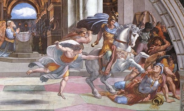 Heliodorus attacked by angels