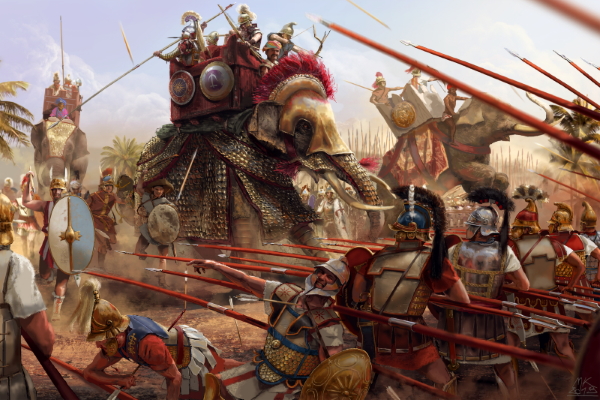 War Elephants in battle